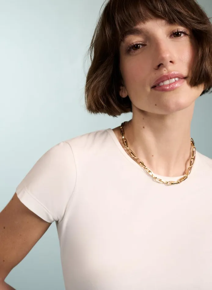 Baukjen Baukjen Essentials Organic Cotton Slim Tee Pure White Clothing