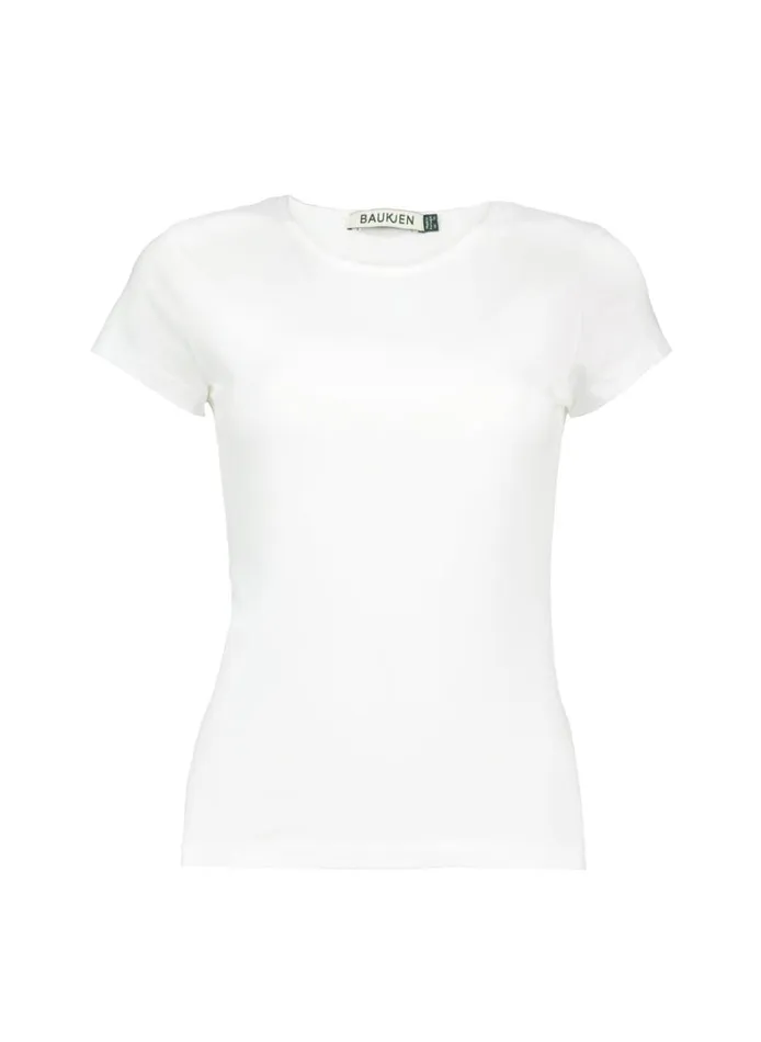 Baukjen Baukjen Essentials Organic Cotton Slim Tee Pure White Clothing