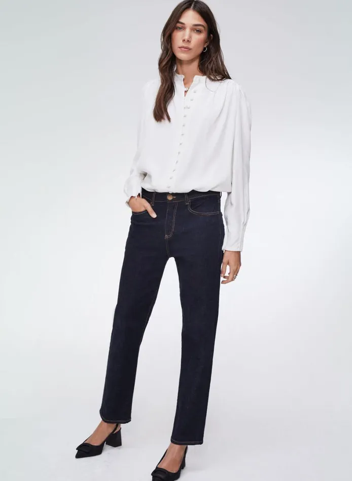 Baukjen Baukjen Organic Cotton Stretch Boyfriend Jean Dark Denim Clothing