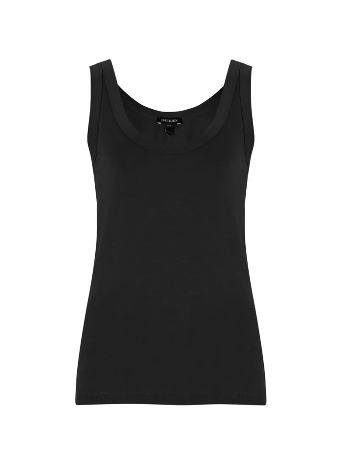 Baukjen Brenna Scoop Neck Vest Caviar Black Clothing
