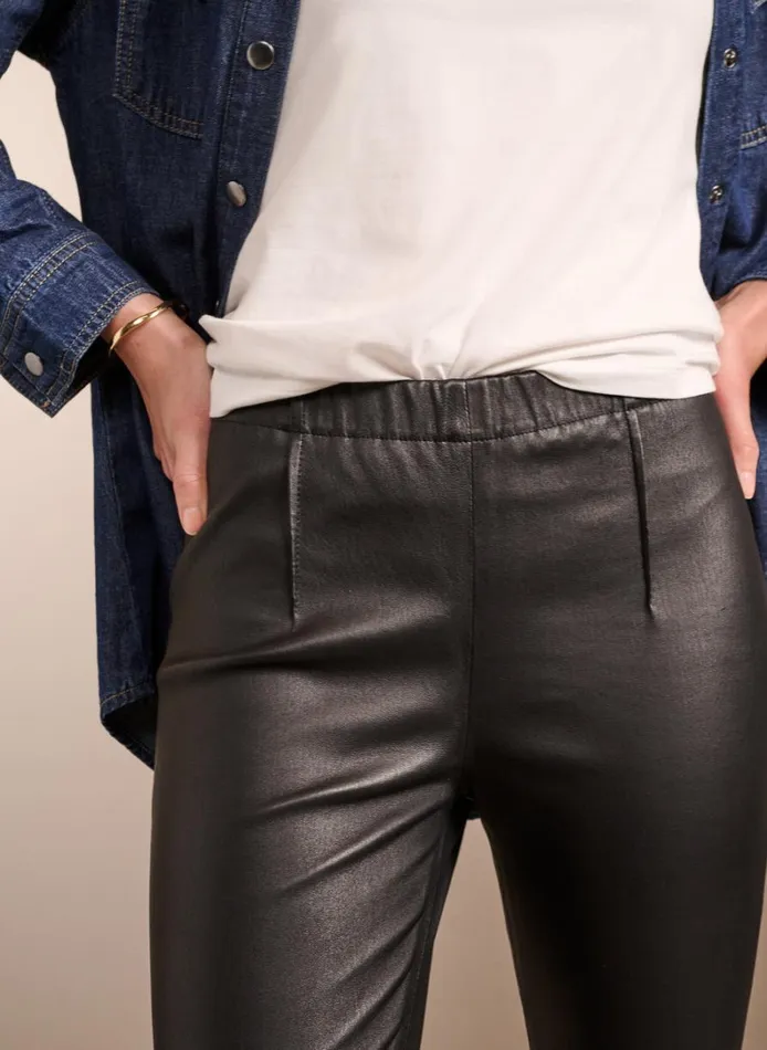 Baukjen Liv Leather Leggings Caviar Black Clothing