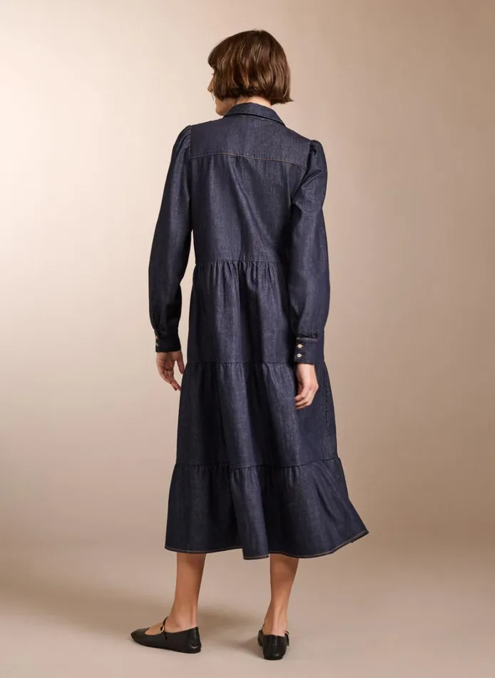 Baukjen Mel Organic Cotton Dress Dark Denim Clothing