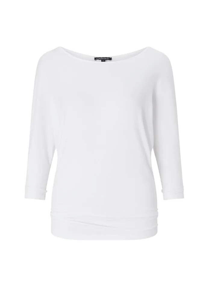 Baukjen Spenser Relaxed Boat Neck Top Pure White Clothing