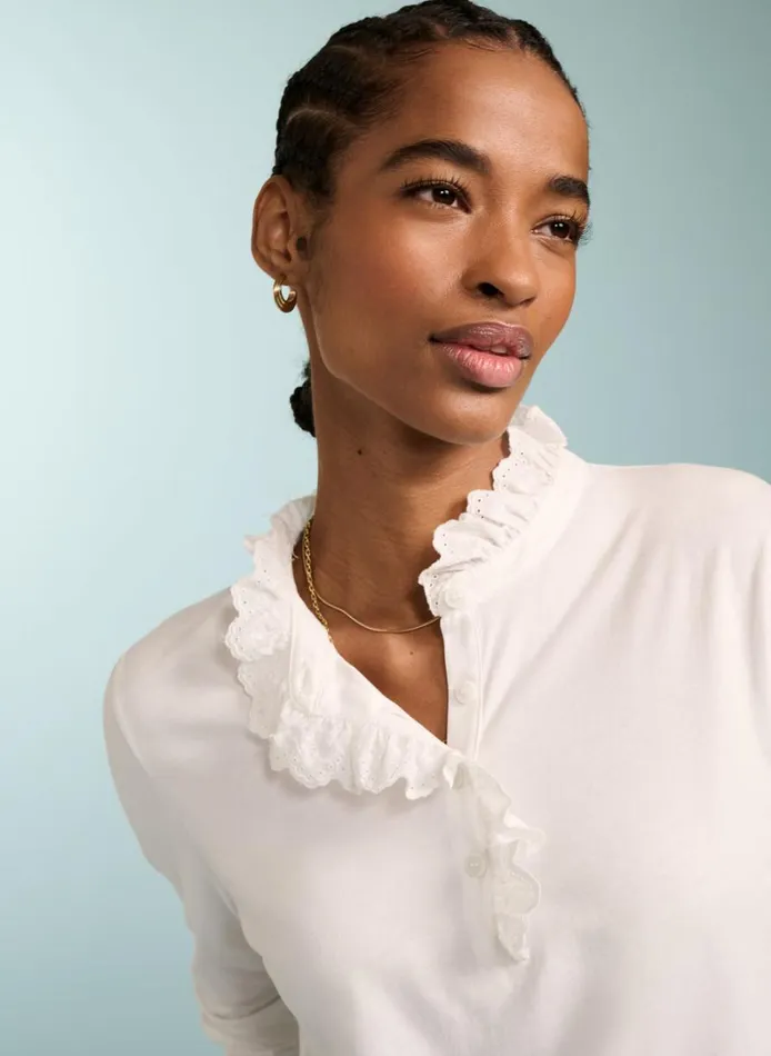 Baukjen Tricia Organic Cotton Top Pure White Clothing