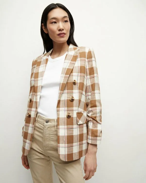 Beacon Dickey Jacket Ochre Multi Women Veronica Beard Jackets and Outerwear