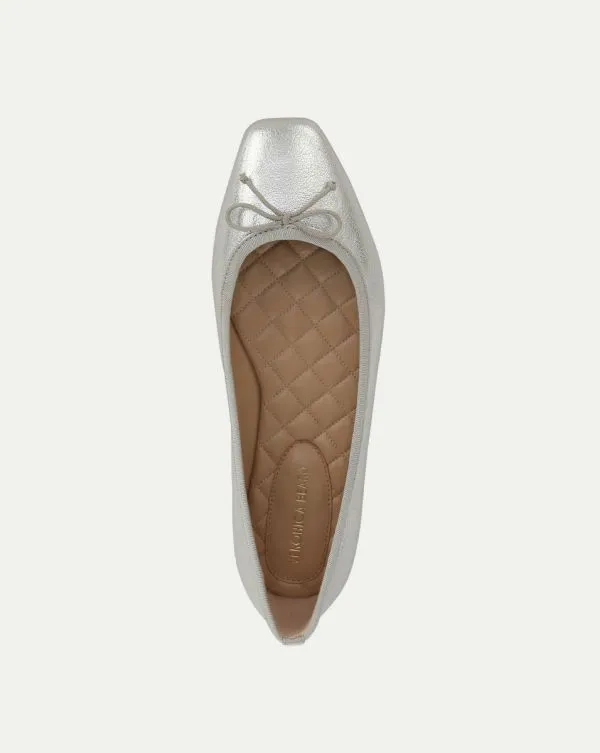 Beatrix Metallic Ballet Flat Silver Women Veronica Beard Shoes Beatrix Metallic Ballet Flat Silver Women Veronica Beard Shoes