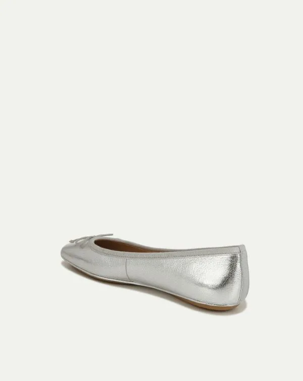 Beatrix Metallic Ballet Flat Silver Women Veronica Beard Shoes Beatrix Metallic Ballet Flat Silver Women Veronica Beard Shoes