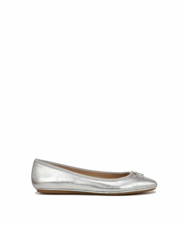 Beatrix Metallic Ballet Flat Silver Women Veronica Beard Shoes Beatrix Metallic Ballet Flat Silver Women Veronica Beard Shoes