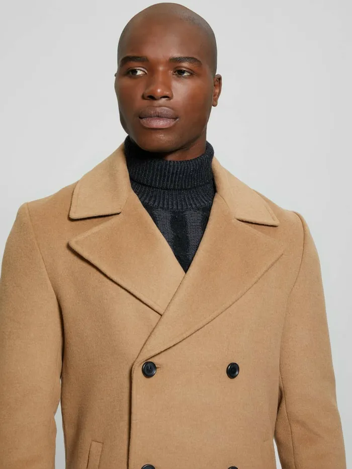 Bel Air Melton WoolBlend Peacoat Desert Storm Men Jackets and Coats GUESS Bel Air Melton WoolBlend Peacoat Desert Storm Men Jackets and Coats GUESS