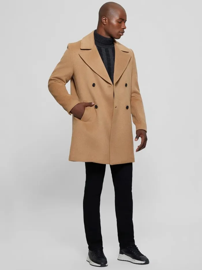 Bel Air Melton WoolBlend Peacoat Desert Storm Men Jackets and Coats GUESS Bel Air Melton WoolBlend Peacoat Desert Storm Men Jackets and Coats GUESS