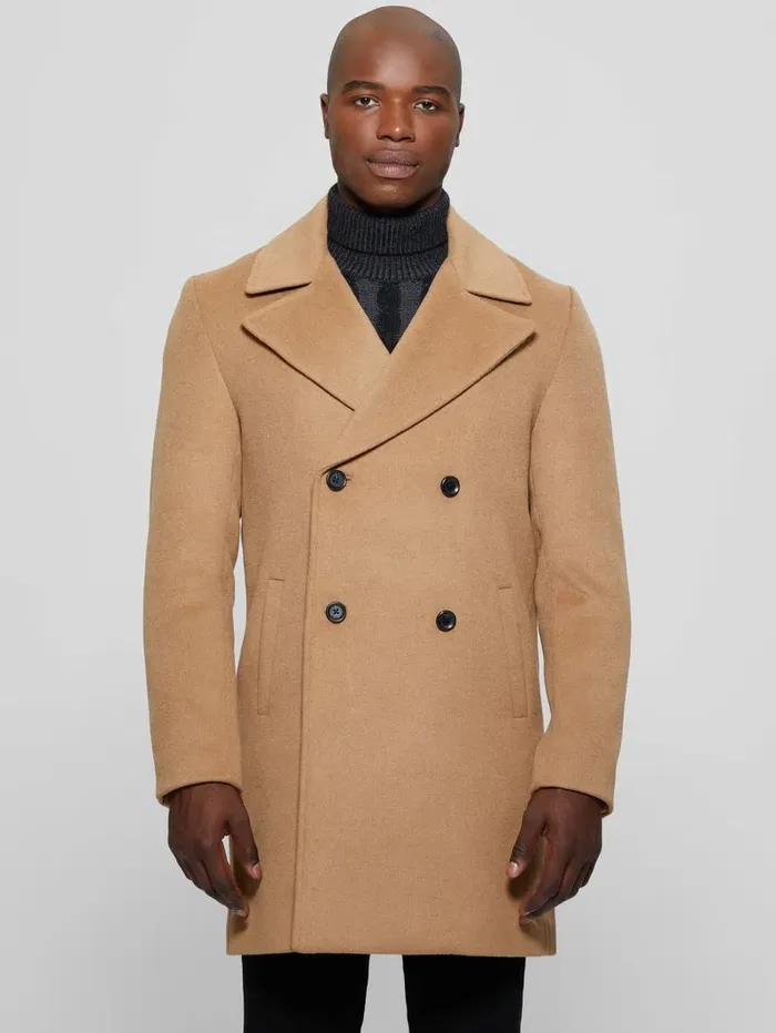 Bel Air Melton WoolBlend Peacoat Desert Storm Men Jackets and Coats GUESS Bel Air Melton WoolBlend Peacoat Desert Storm Men Jackets and Coats GUESS