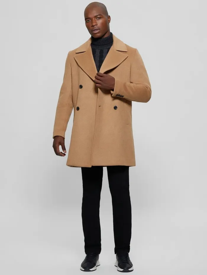 Bel Air Melton WoolBlend Peacoat Desert Storm Men Jackets and Coats GUESS Bel Air Melton WoolBlend Peacoat Desert Storm Men Jackets and Coats GUESS