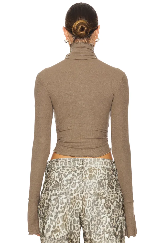 Belen Top Dark Taupe Women Lovers and Friends Tops Belen Top Dark Taupe Women Lovers and Friends Tops