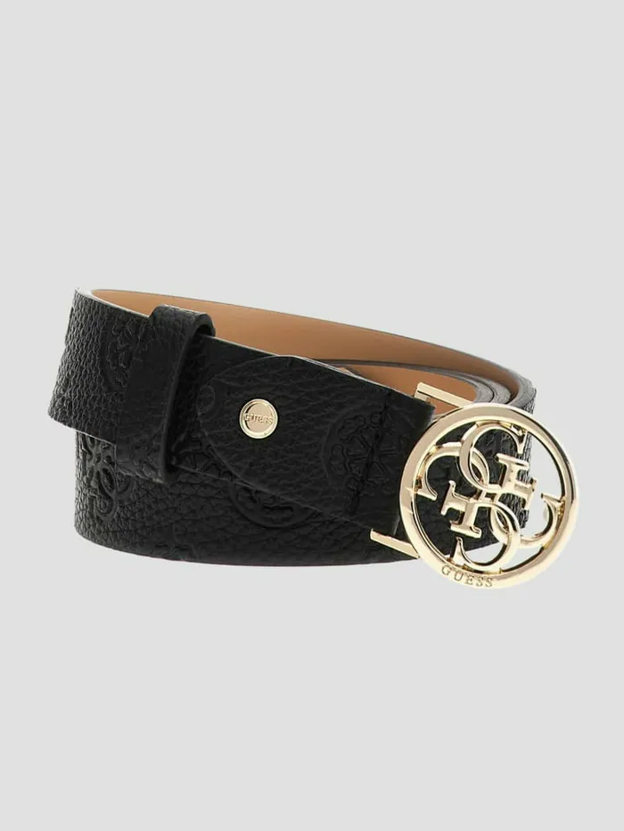 Belts Women GUESS Peony FauxLeather Belt Black