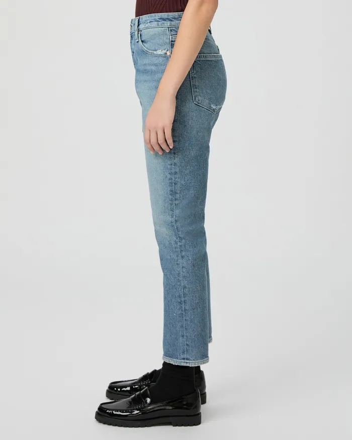 Billy Crop Straight Jean 8211 Cats Meow Distressed Denim PAIGE Women Billy Crop Straight Jean 8211 Cats Meow Distressed Denim PAIGE Women