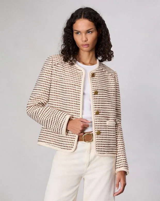 Blazers and Vests Women Mirabelle Tweed Jacket Ivory Multi rag and bone