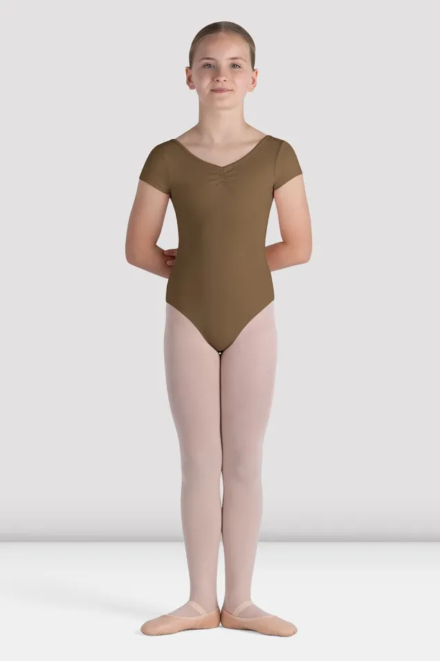 Bloch Basics Children Girls Piper Cap Sleeve Leotard Almond