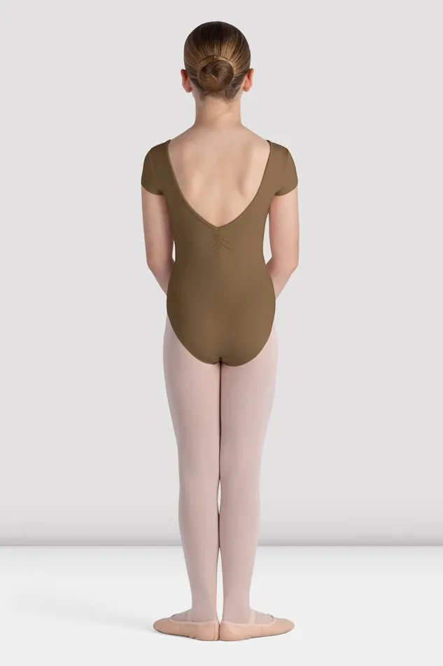Bloch Basics Children Girls Piper Cap Sleeve Leotard Almond