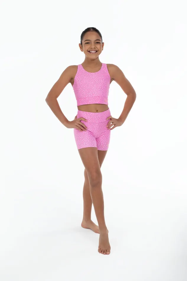 Bloch Bloch X Flo Active Nicole Bike Shorts Pink Terazzo Children Shorts