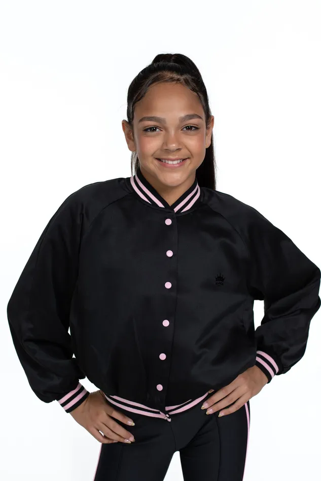 Bloch Bloch X Flo Active Rizzo Bomber Jacket Black Children Tops Bloch Bloch X Flo Active Rizzo Bomber Jacket Black Children Tops