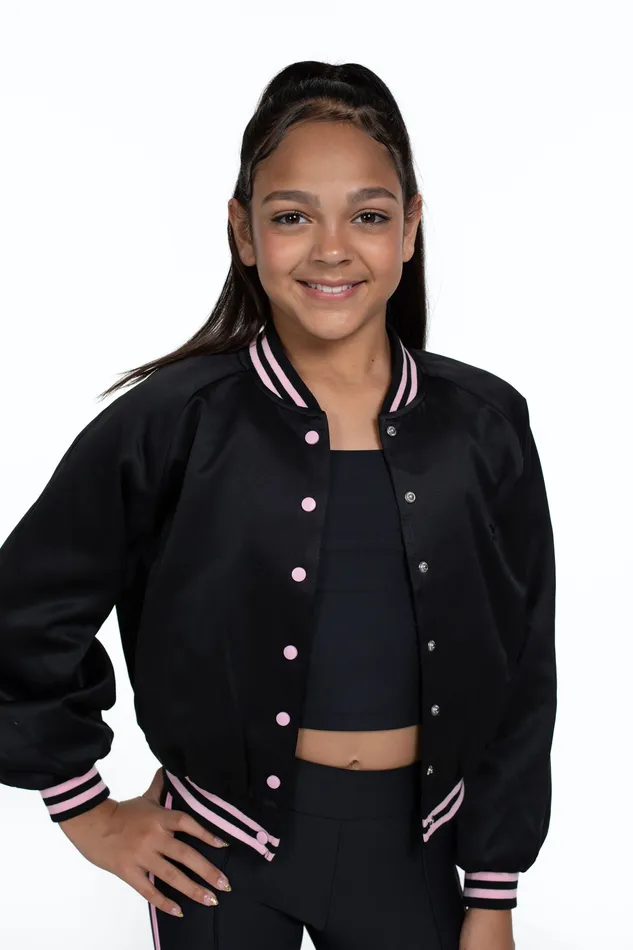 Bloch Bloch X Flo Active Rizzo Bomber Jacket Black Children Tops Bloch Bloch X Flo Active Rizzo Bomber Jacket Black Children Tops