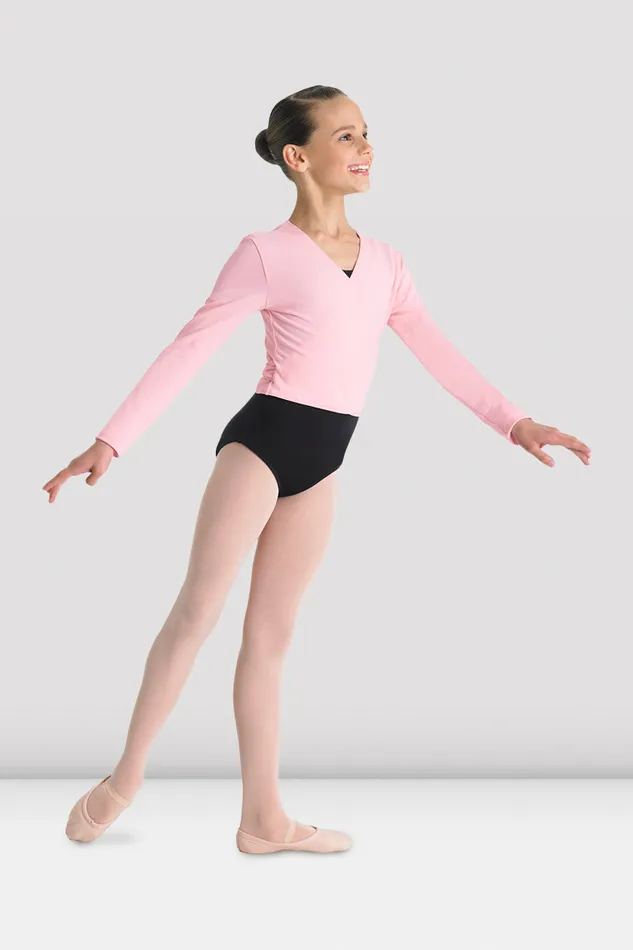 Bloch Girls Cross Front Top Candy Pink Children Tops