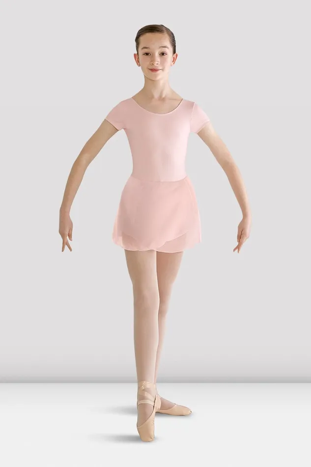 Bloch Girls Prisha Short Sleeve Skirted Leotard Candy Pink Children Basics