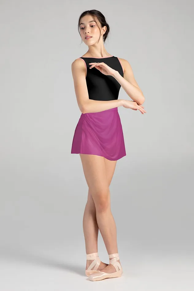 Bloch Ladies Lyric Mesh Wrap Skirt Berry Adult Performance