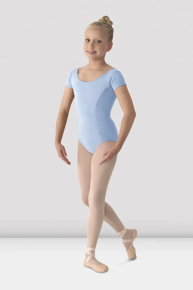 Bloch Leotards Children Girls Mirella Classic Short Sleeve Leotard Light Blue