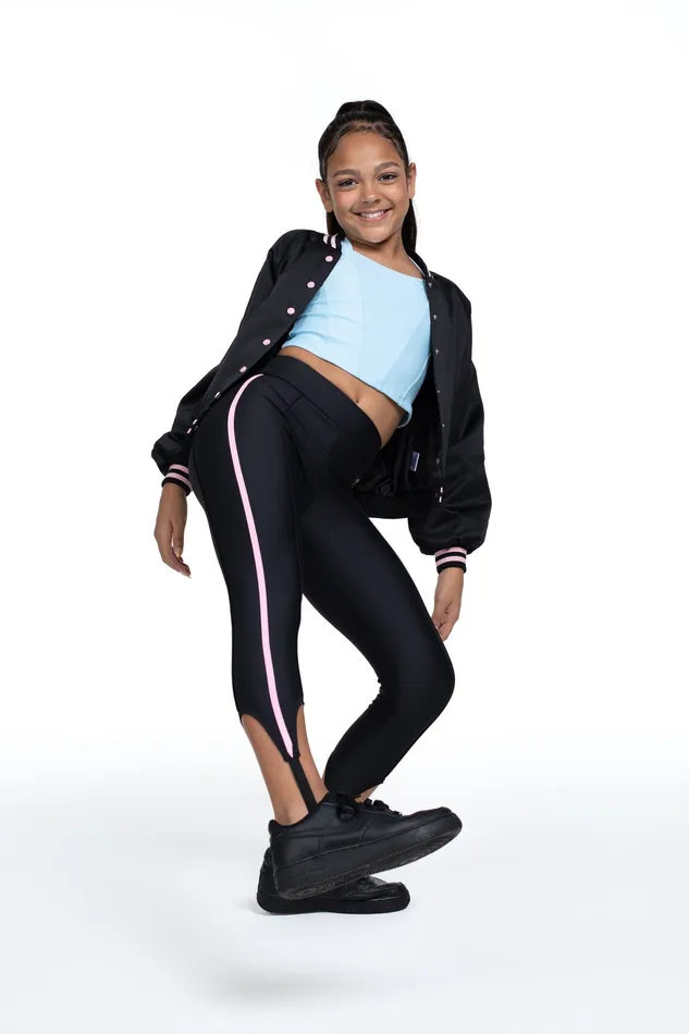 Bloch Tights Children Bloch X Flo Active Chelsea Stirrup Pant Black