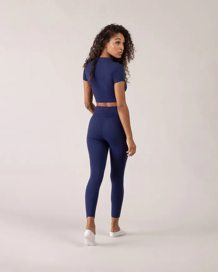 Blocheverhold 78 Length Cross Over Legging Dark Iris Adult Leggings Bloch Blocheverhold 78 Length Cross Over Legging Dark Iris Adult Leggings Bloch