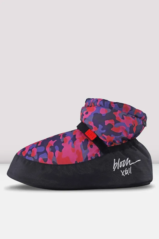 Booties Adult Bloch Adult Camo Print Ankle Warm Up Booties Pink Camo Print