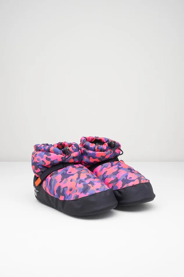 Booties Adult Bloch Adult Camo Print Ankle Warm Up Booties Pink Camo Print