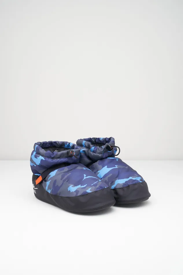 Booties Bloch Adult Adult Camo Print Ankle Warm Up Booties Blue Camo Print
