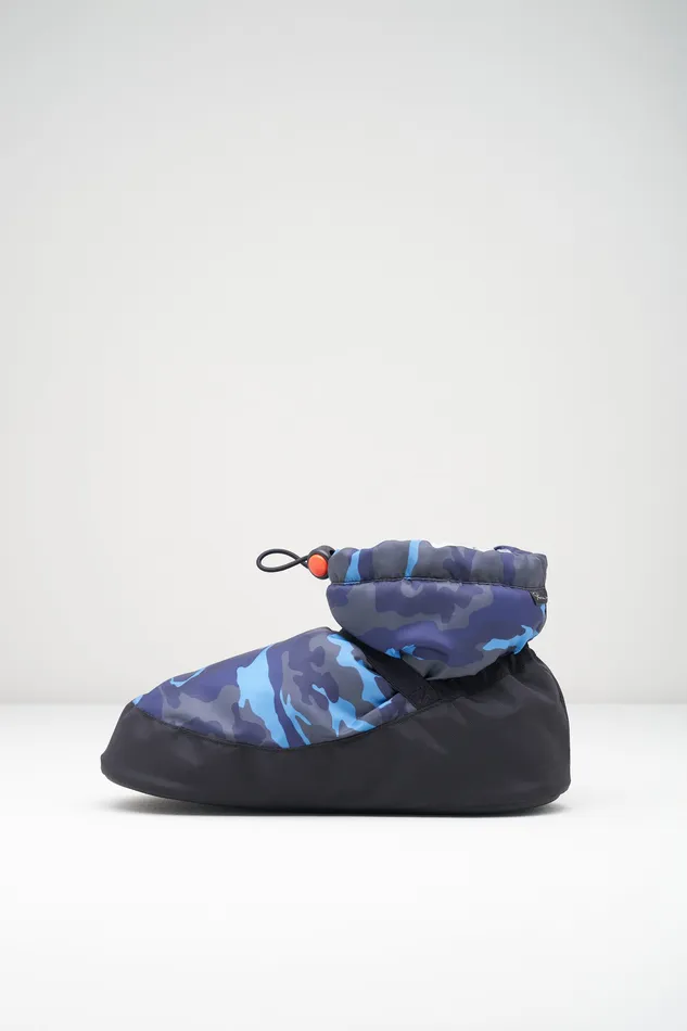 Booties Bloch Adult Adult Camo Print Ankle Warm Up Booties Blue Camo Print