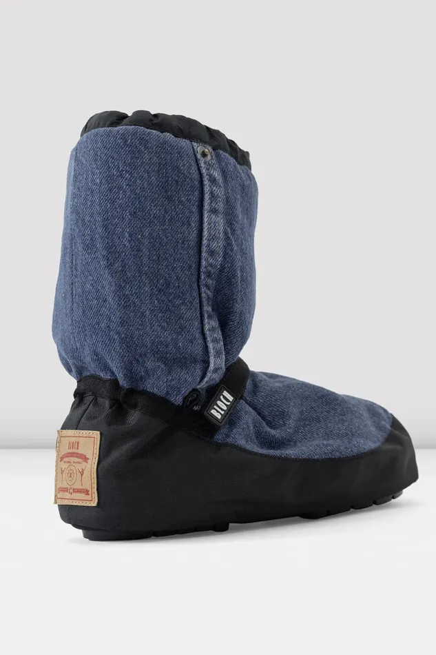 Booties Bloch Adult Adult Denim MultiFunction Warm Up Booties Blue Denim
