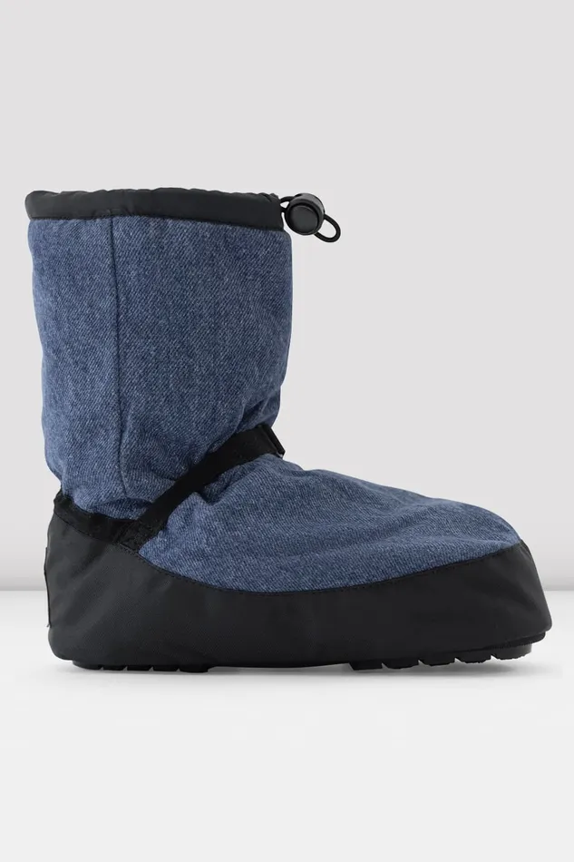 Booties Bloch Adult Adult Denim MultiFunction Warm Up Booties Blue Denim