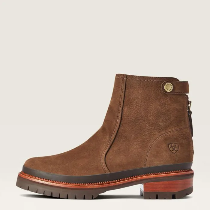 Booties Women Ariat Leighton Waterproof Barley Brown Booties Women Ariat Leighton Waterproof Barley Brown