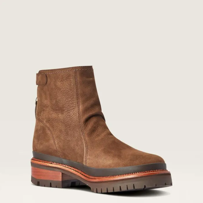 Booties Women Ariat Leighton Waterproof Barley Brown Booties Women Ariat Leighton Waterproof Barley Brown