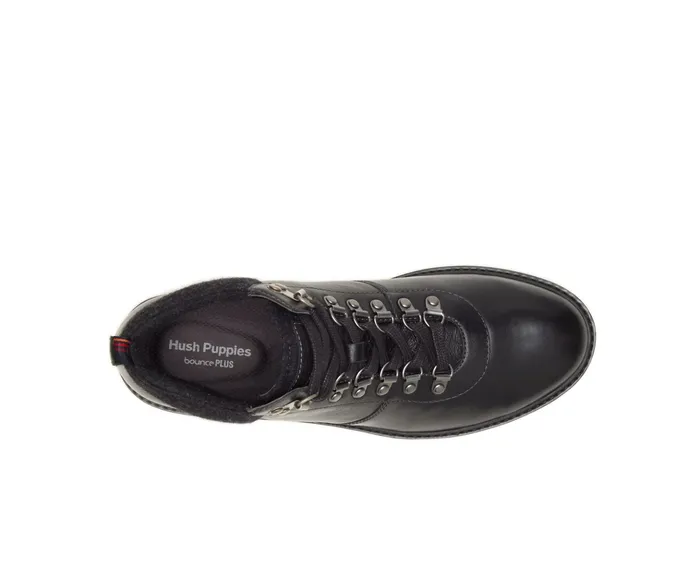 Boots Hush Puppies Men Heath Hiker Boot Black Leather