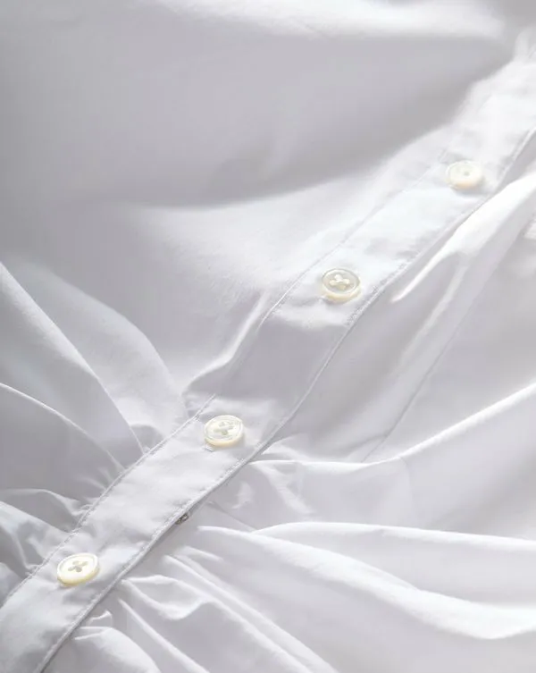 Bosco Ruched Shirt White Women Veronica Beard Tops Bosco Ruched Shirt White Women Veronica Beard Tops