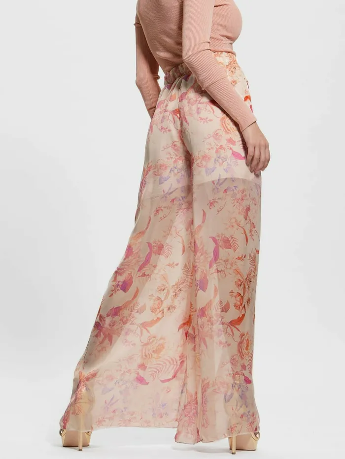 Bottoms Roxan Wide Leg Pants Reclaimed Romance GUESS Women Bottoms Roxan Wide Leg Pants Reclaimed Romance GUESS Women