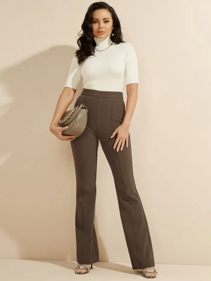 Bottoms Women GUESS Chloe Flared Pant Cocopop