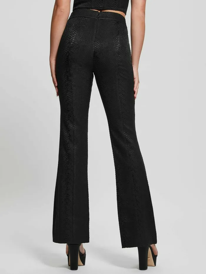 Bottoms Women GUESS Kiersten LaceUp Pants Black