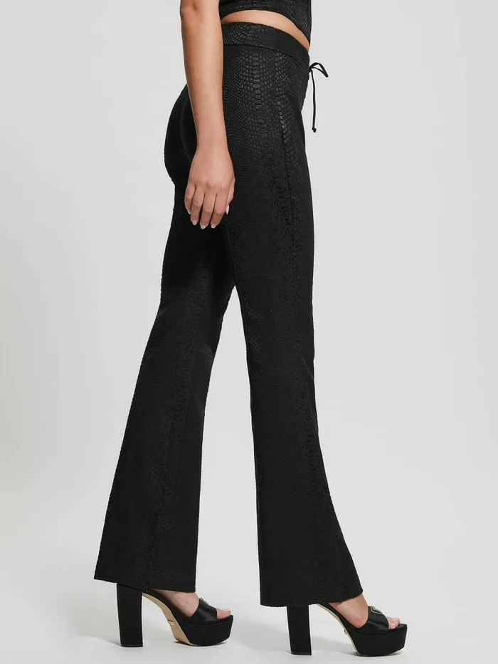 Bottoms Women GUESS Kiersten LaceUp Pants Black