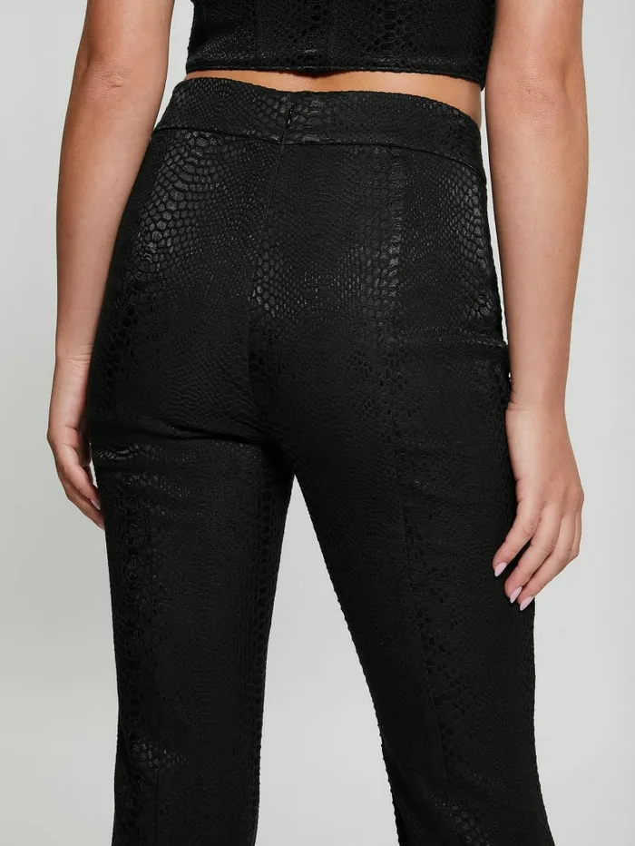 Bottoms Women GUESS Kiersten LaceUp Pants Black