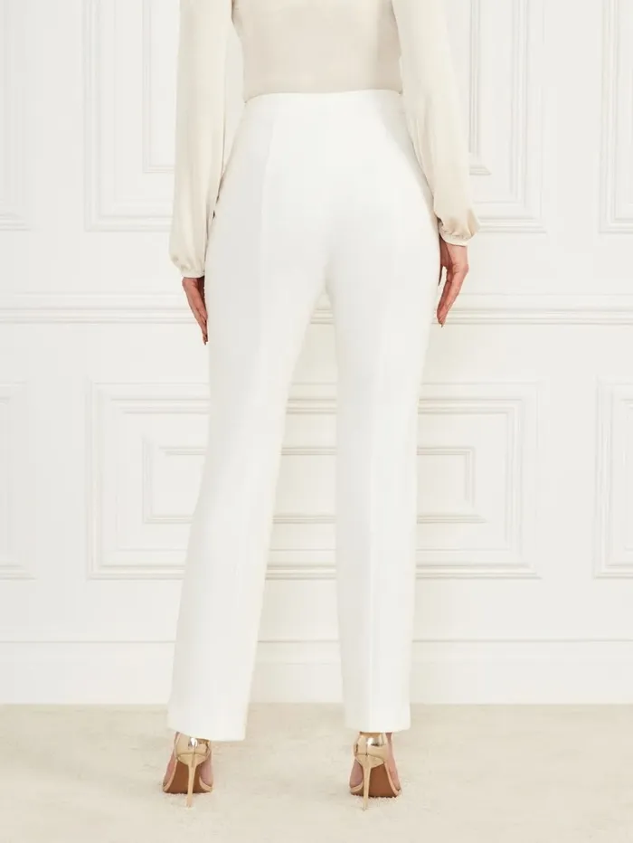 Bottoms Women Logan Straight Leg Pant Pale Pearl GUESS Bottoms Women Logan Straight Leg Pant Pale Pearl GUESS
