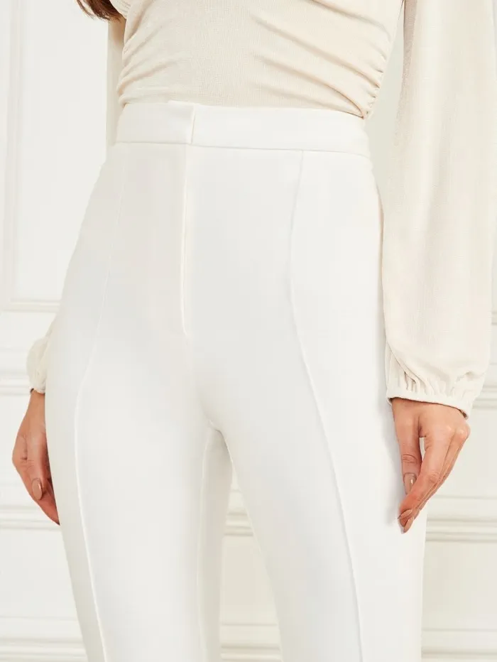 Bottoms Women Logan Straight Leg Pant Pale Pearl GUESS Bottoms Women Logan Straight Leg Pant Pale Pearl GUESS