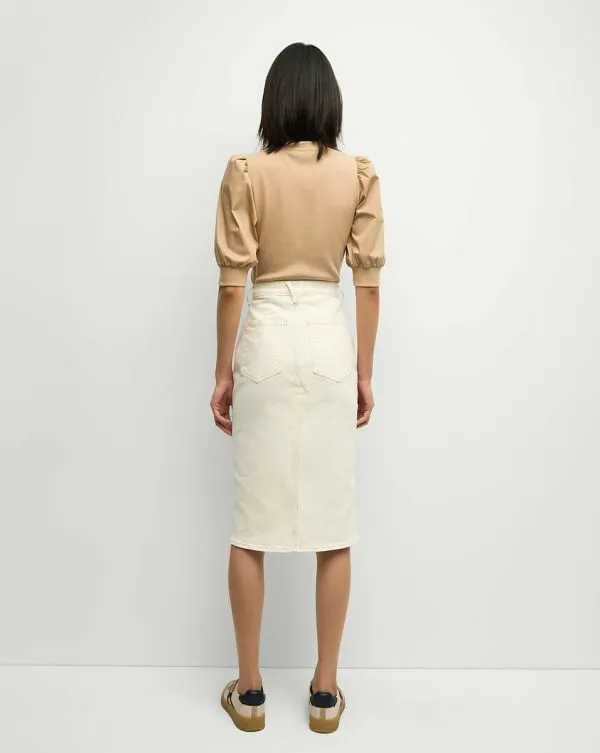 Breves Denim Skirt Ecru Women Veronica Beard Skirts and Shorts