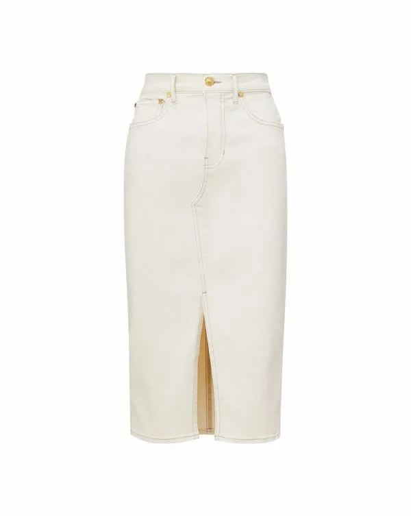 Breves Denim Skirt Ecru Women Veronica Beard Skirts and Shorts